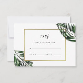 Palm Blätter Hochzeit Rsvp