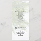 Palm Blätter Hochzeitfeier Tallprogramm Programm (Rückseite)