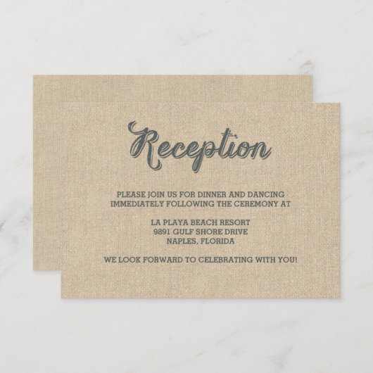 Palm Blätter Hochzeitskarten Begleitkarte (Vorne/Hinten)