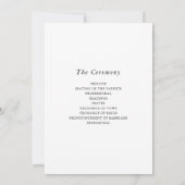 Palm Blätter Hochzeitsprogramm (Rückseite)