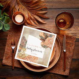 Palm-Blätter | Hydrangea Blooms Girl Baby Shooter  Serviette