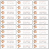 Palm-Blätter | Hydrangea Blooms Guest Address List Aufkleber (Vorderseite)