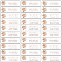 Palm-Blätter | Hydrangea Blooms Guest Address List Aufkleber