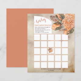 Palm Blätter Hydrangeas Girl Baby Shower Bingo Car