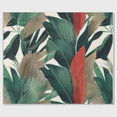 Palm-Blätter in gedämpften Tönen Geschenkpapier (Flach)