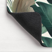 Palm-Blätter in gedämpften Tönen Mousepad (Ecke)