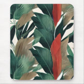 Palm-Blätter in gedämpften Tönen Mousepad (Vorne)