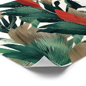 Palm-Blätter in gedämpften Tönen Poster (Ecke)
