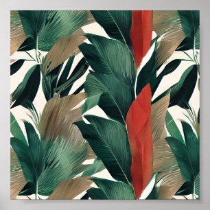 Palm-Blätter in gedämpften Tönen Poster