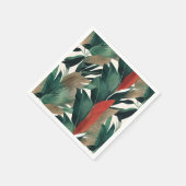 Palm-Blätter in gedämpften Tönen Serviette (Ecke)