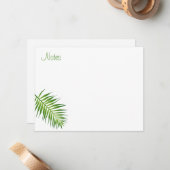 Palm-Blätter Kalligrafierte Skriptvorlagenart Mitteilungskarte (Vorderseite/Rückseite Beispiel)
