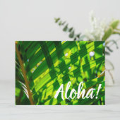 Palm Blätter Kariert, Kapaa, Kauai, Hawaii Einladung (Stehend Vorderseite)