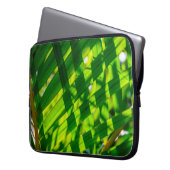 Palm Blätter Kariert, Kapaa, Kauai, Hawaii Wetsuit Laptopschutzhülle (Vorderseite Links)