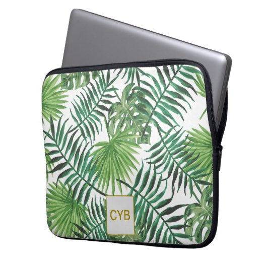 Palm-Blätter Laptop-Sieb Laptopschutzhülle (Vorderseite Links)