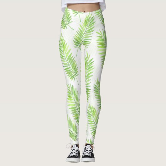 Palm-Blätter Leggings (Vorderseite)