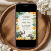 Palm Blätter Marigold Elephant South Indian Weddin Einladung