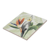 Palm Blätter mit Black Bird Fliese (Seite)