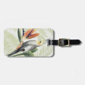 Palm Blätter mit Black Bird Gepäckanhänger (Vorderseite horizontal)