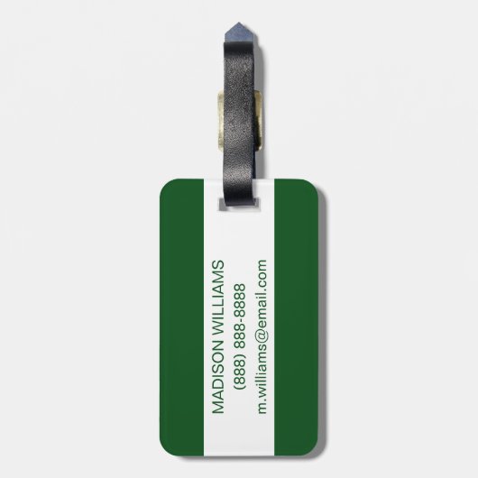 Palm Blätter mit Black Bird Gepäckanhänger (Rückseite vertikal)