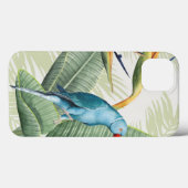 Palm-Blätter mit Blauem Vogel Case-Mate iPhone Hülle (Rückseite (Horizontal))