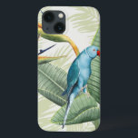 Palm-Blätter mit Blauem Vogel iPhone 13 Hülle<br><div class="desc">Palm Blätter mit Blue Bird Artist: Grace Popp</div>