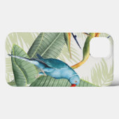 Palm-Blätter mit Blauem Vogel Case-Mate iPhone Hülle (Rückseite (Horizontal))
