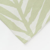 Palm-Blätter mit Blauem Vogel Fleecedecke (Ecke)