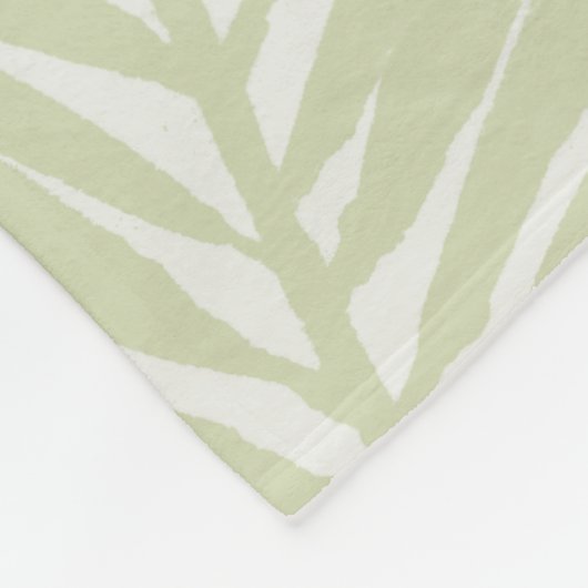 Palm-Blätter mit Blauem Vogel Fleecedecke (Ecke)