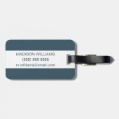 Palm-Blätter mit Blauem Vogel Gepäckanhänger (Rückseite horizontal)