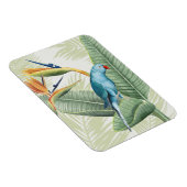 Palm-Blätter mit Blauem Vogel Magnet (Rechte Seite)