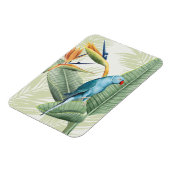 Palm-Blätter mit Blauem Vogel Magnet (Linke Seite)