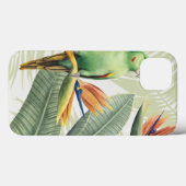 Palm-Blätter mit grünem Vogel Case-Mate iPhone Hülle (Rückseite (Horizontal))