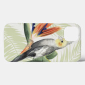 Palm-Blätter mit schwarzem Vogel Case-Mate iPhone Hülle (Rückseite (Horizontal))