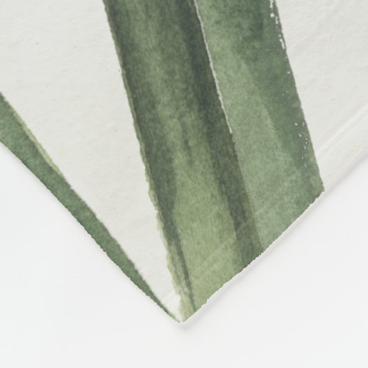 Palm-Blätter mit weißem Vogel Fleecedecke (Ecke)