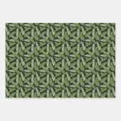 Palm-Blätter | Monogramm 2 Geschenkpapier Set (Vorderseite 3)