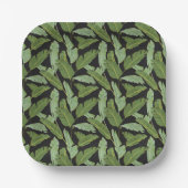 Palm-Blätter | Monogramm 2 Pappteller (Vorderseite)