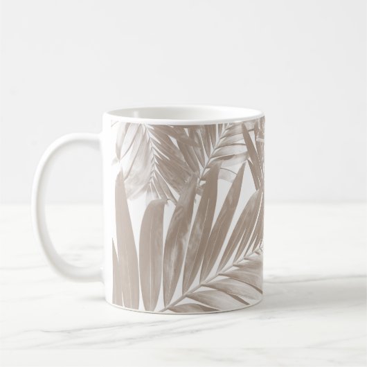 Palm Blätter Muster Liebe #4 #tropical #wall #deco Kaffeetasse (Links)