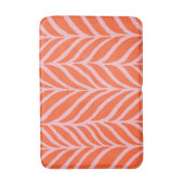 Palm Blätter Muster Orange & Pink Badematte (Vorderseite Vertikal)
