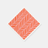 Palm Blätter Muster Orange & Pink Serviette (Ecke)