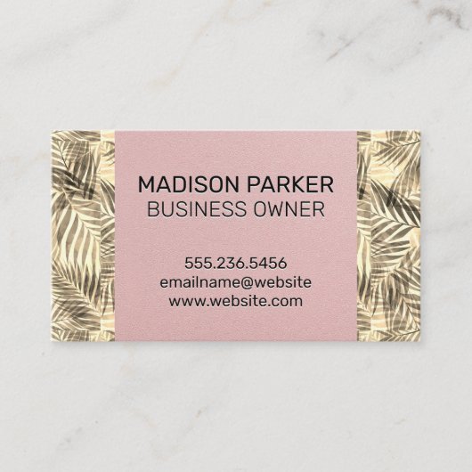 Palm-Blätter | Natürlich Visitenkarte (Vorderseite)