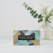 Palm-Blätter | Natürlich Visitenkarte (Stehend Vorderseite)