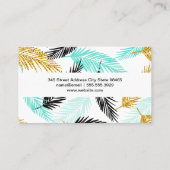 Palm-Blätter | Natürlich Visitenkarte (Rückseite)
