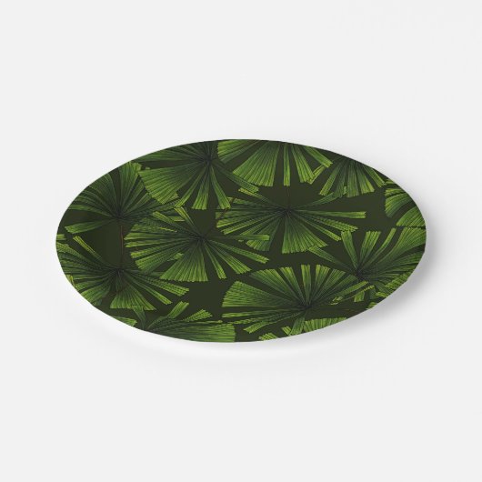 Palm-Blätter Pappteller (Schrägansicht)