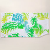 Palm Blätter Pattern Beach Handtuch - Tropical Bot (Vorderseite)
