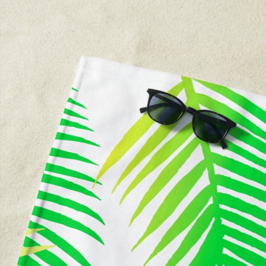 Palm Blätter Pattern Beach Handtuch - Tropical Bot (Beispiel)
