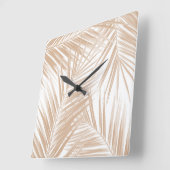 Palm Blätter Pattern Dream 6 #tropical#art Quadratische Wanduhr (Winkel)
