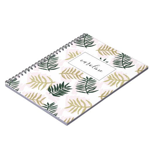 Palm Blätter Personalisiertes Notebook Notizblock (Linke Seite)