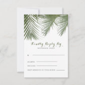 Palm-Blätter RSVP Karte (Vorderseite)