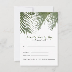 Palm-Blätter RSVP Karte