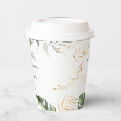 Palm Blätter Safari Giraffe Jungle Babydusche Pappbecher (Links)